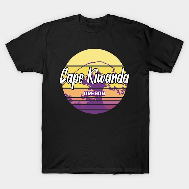 Cape Kiwanda Oregon retro T-Shirt by LiquidLine